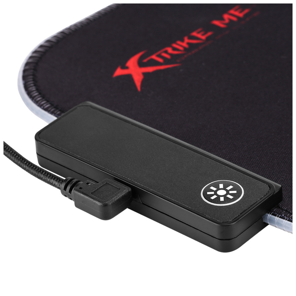 Килимок для мишки Xtrike ME MP-602 RGB lighting Black/Red (MP-602) - зображення 3