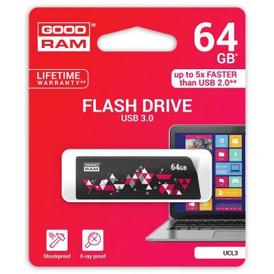 USB флеш накопичувач Goodram 64GB UCL3 Click Black USB 3.0 (UCL3-0640K0R11) - зображення 4