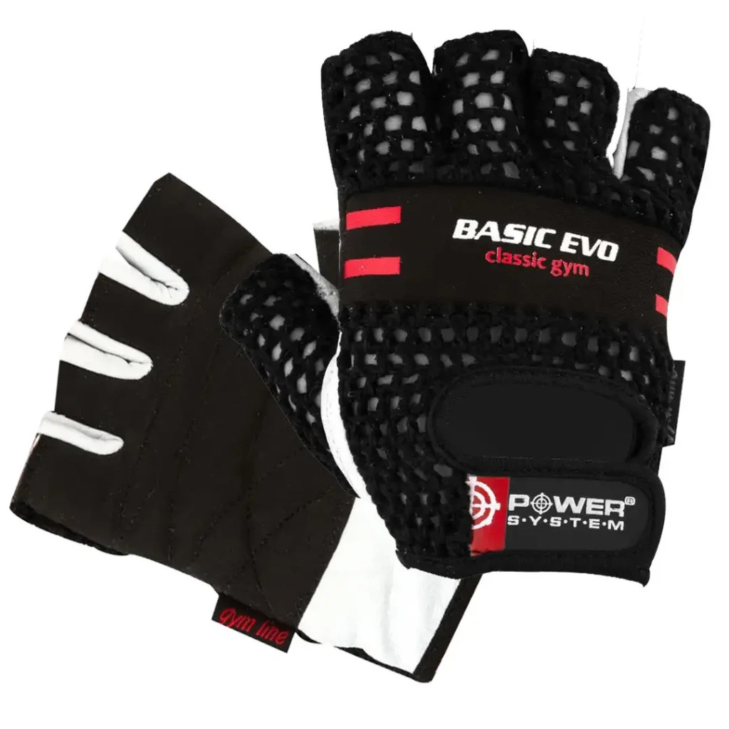 Рукавички для фітнесу Power System Basic EVO PS-2100 Black Red Line S (PS_2100E_S_Black/Red) - зображення 1