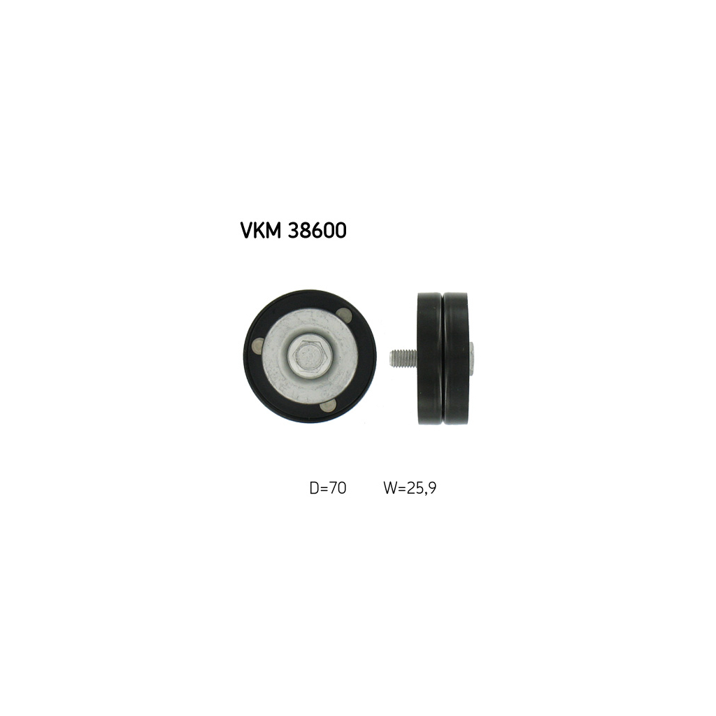 Ролик натягувача ременя SKF VKM 38600 - зображення 1