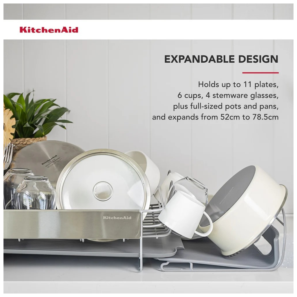Сушарка для посуду KitchenAid Sinkware 61,5 x 38,5 x 37,5 см сірий (KEG896BXCGA) - зображення 7