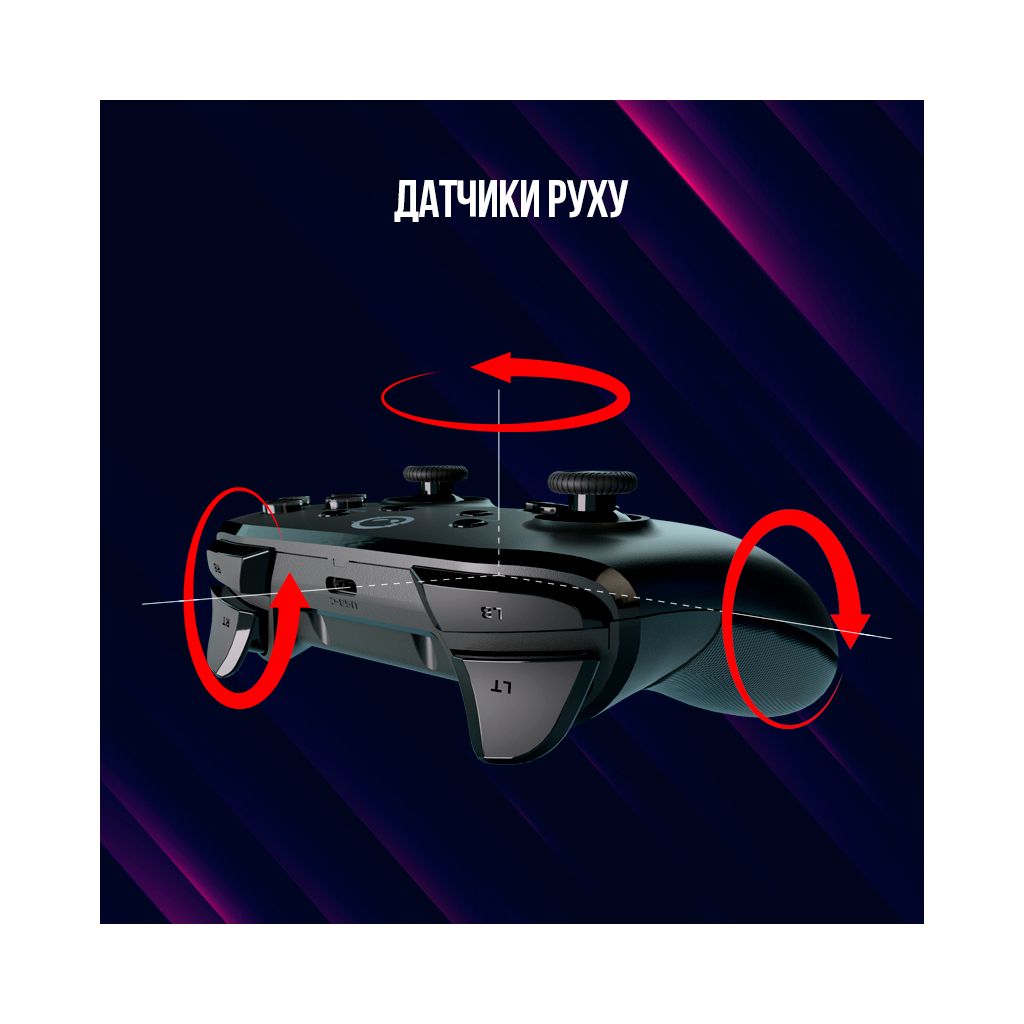 Геймпад Lorgar TRIX-510 PC iOS13 Android PS3 Bluetooth Black (LRG-GP510) - зображення 6