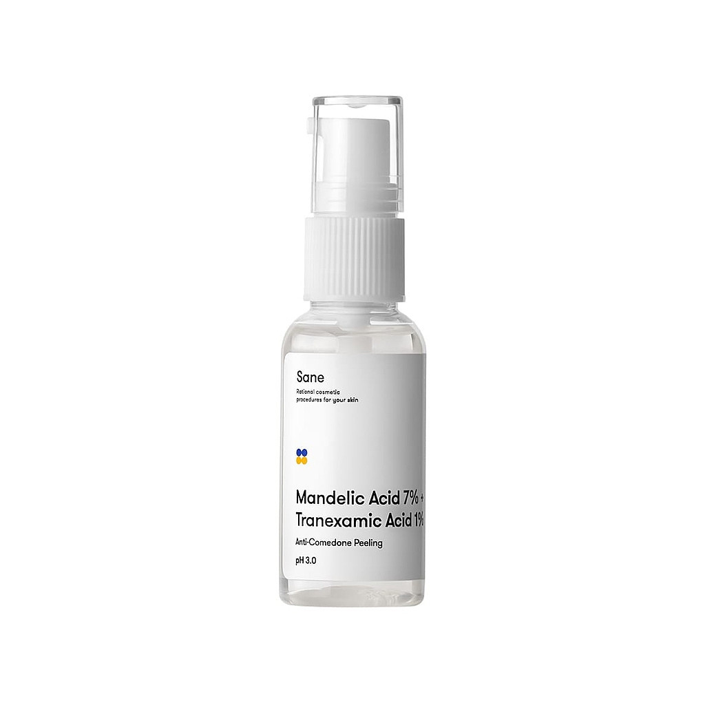 Пілінг для обличчя Sane Mandelic Acid 7% + Tranexamic Acid 1% З мигдальною кислотою 30 мл (4820266830434) - изображение 1