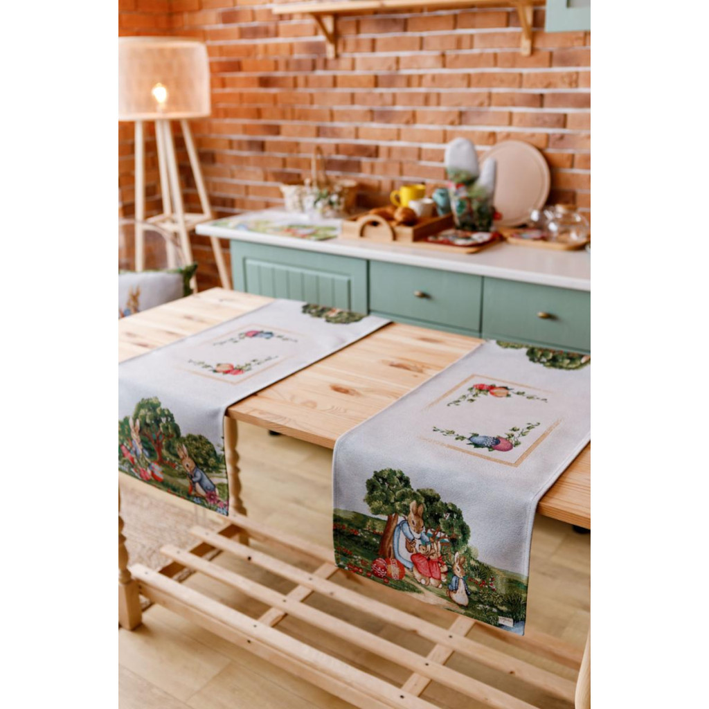 Доріжка на стіл Прованс гобеленова Велекодня Галявина 35х100 см (034165) - зображення 2