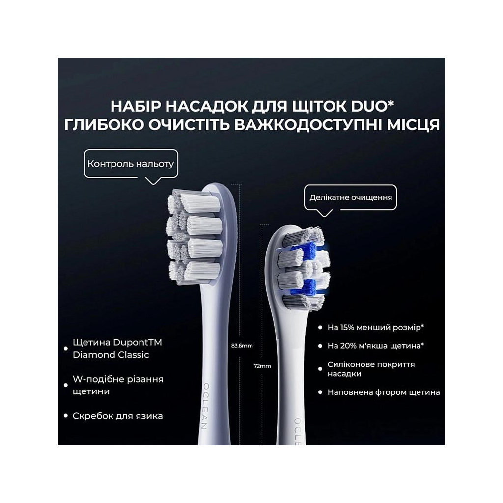 Електрична зубна щітка Oclean X Plus Pro Digital Silver (6970810556179) - зображення 8