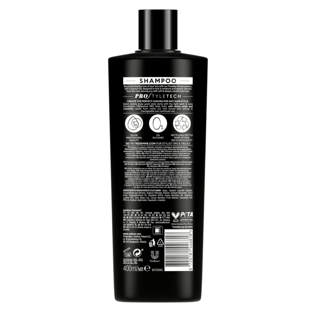 Шампунь Tresemme Flawless Waves Зволожувальний 400 мл (8710447211052/8720181446818) - зображення 2
