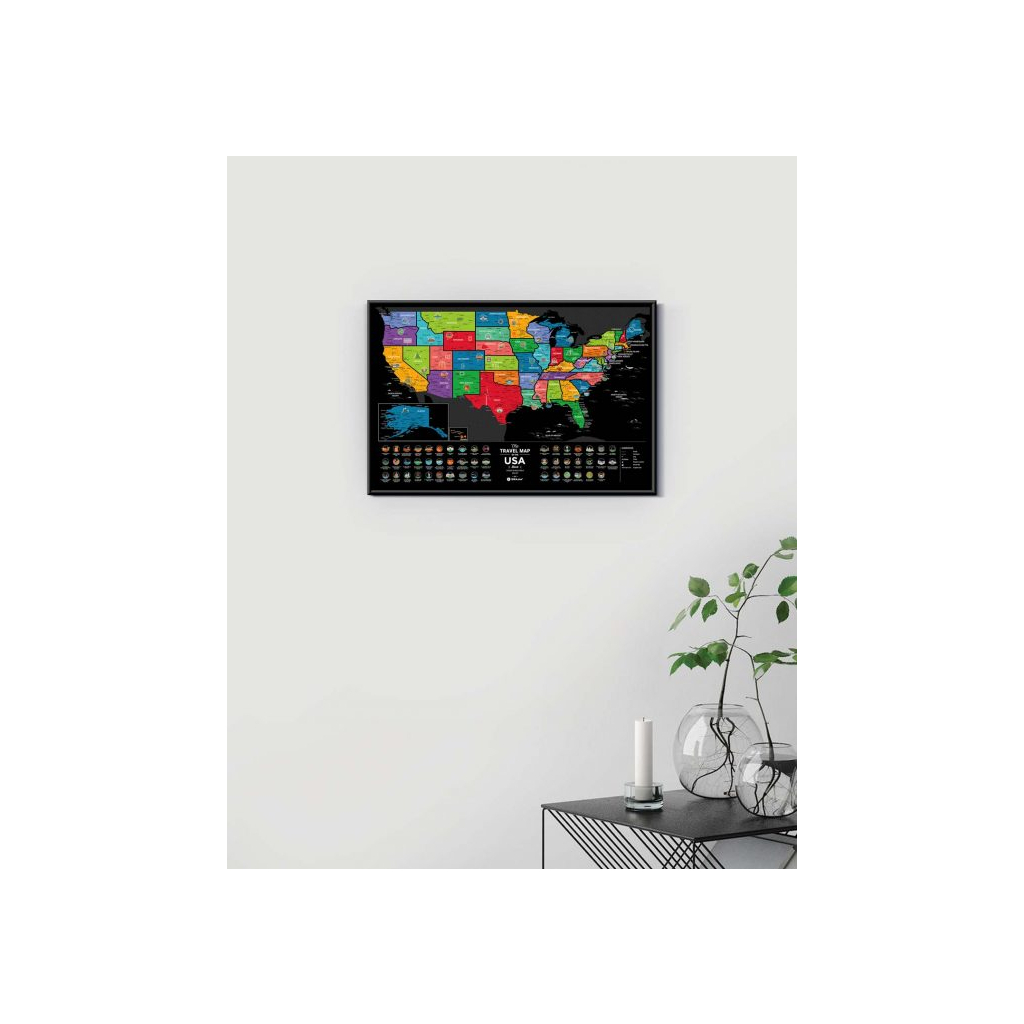Скретч карта 1DEA.me Travel Map USA Black (13028) - изображение 2