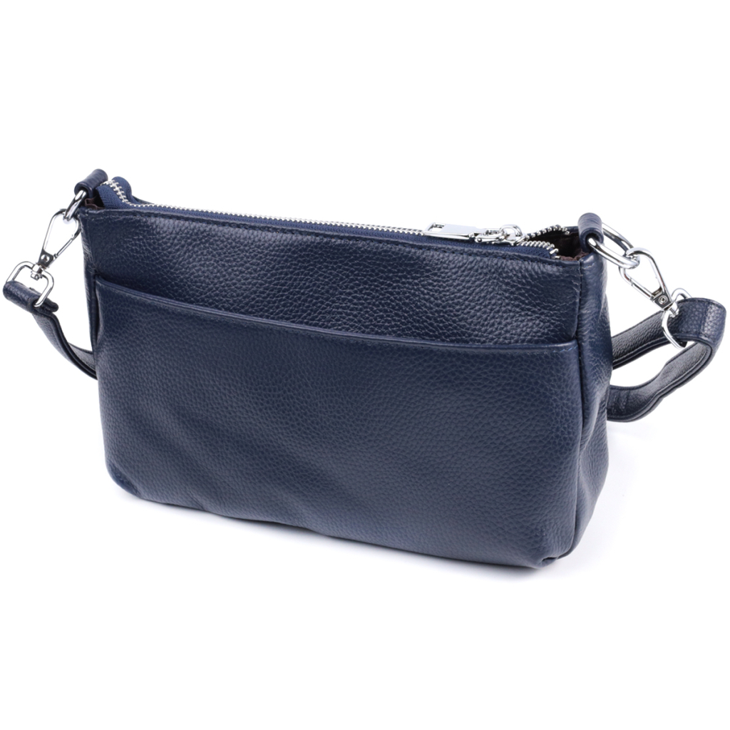 Сумка Vintage Жіноча на три відділення з натуральної шкіри Синя (22806) - зображення 2