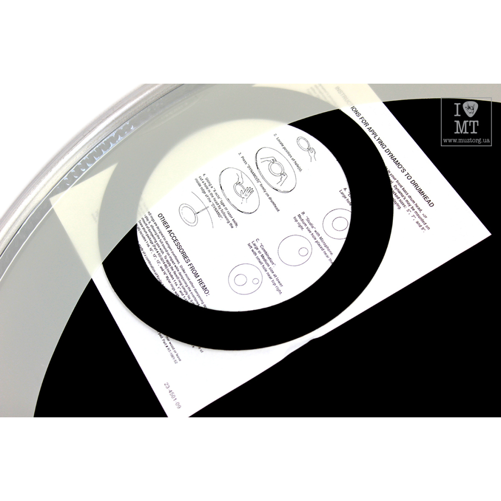 Пластик для барабана Remo Powerstroke 3 22" Ebony W Dynamo (70219) - изображение 3