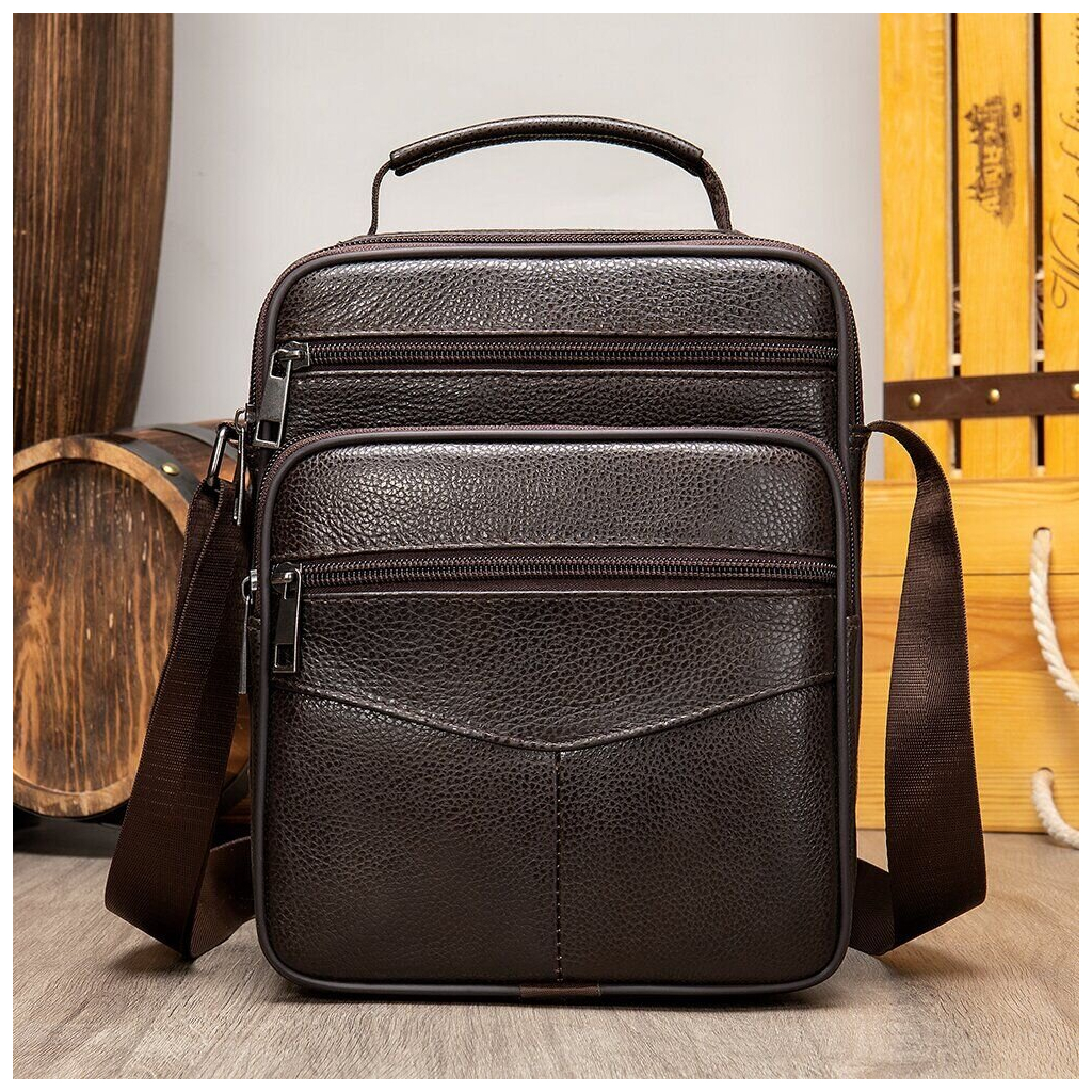 Сумка Vintage Шкіряна Коричнева (14991) - зображення 6