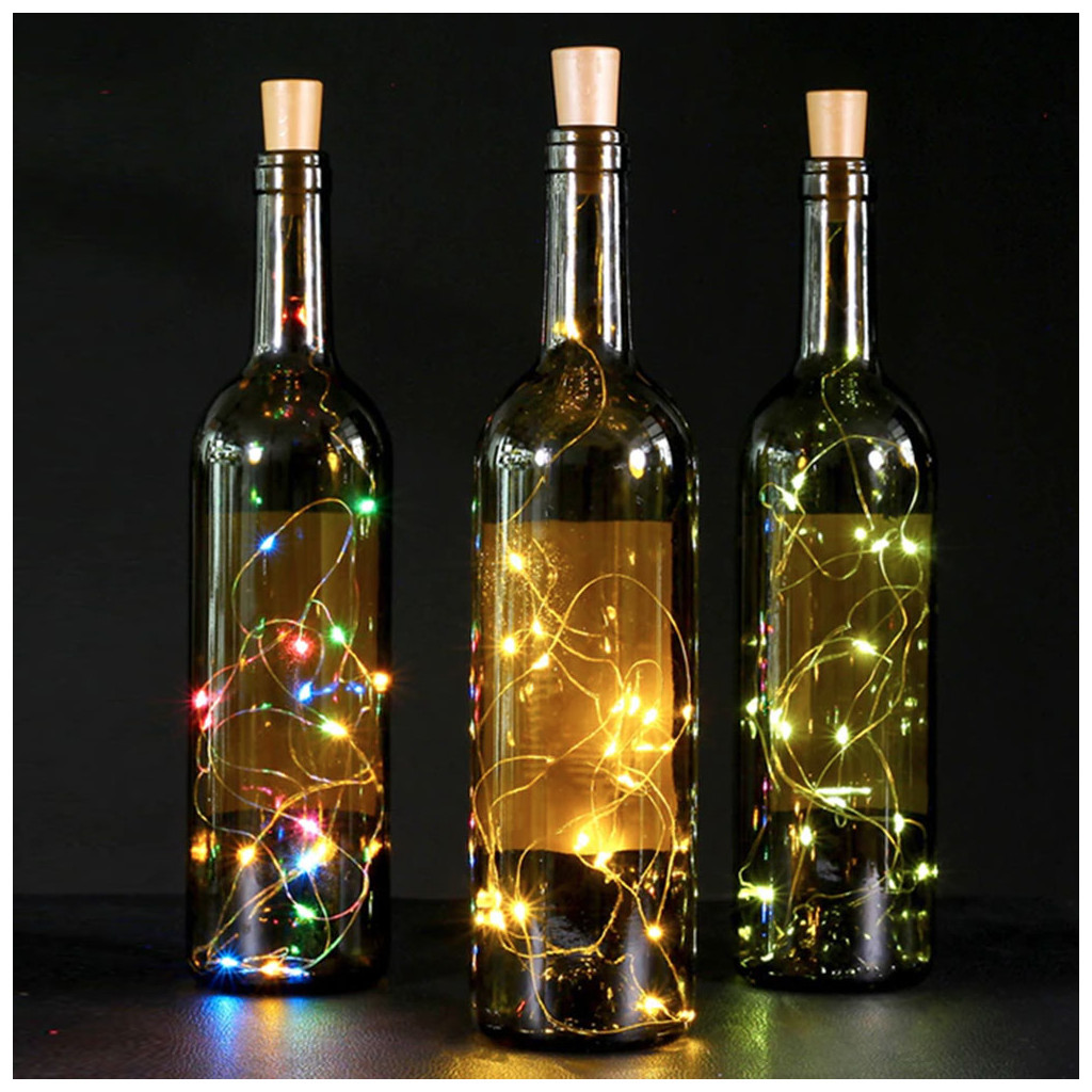 Гірлянда ColorWay пробка для пляшки на батарейках LED 20/2М (5шт/уп) кольорова (CW-GC-20L2BMC) - зображення 11