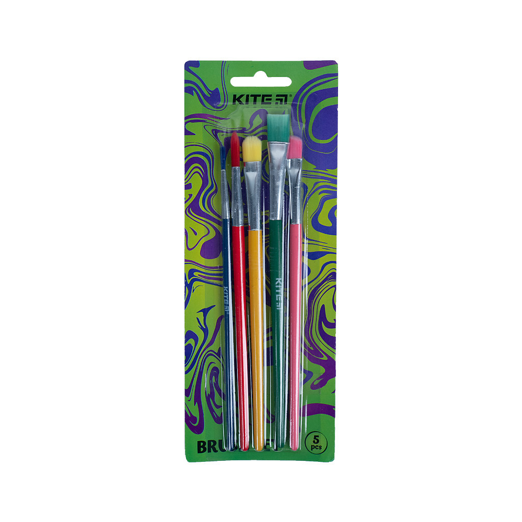 Пензлик для малювання Kite Набір синтетика (3, 5, 8, 9, 10) (K21-333) - зображення 1