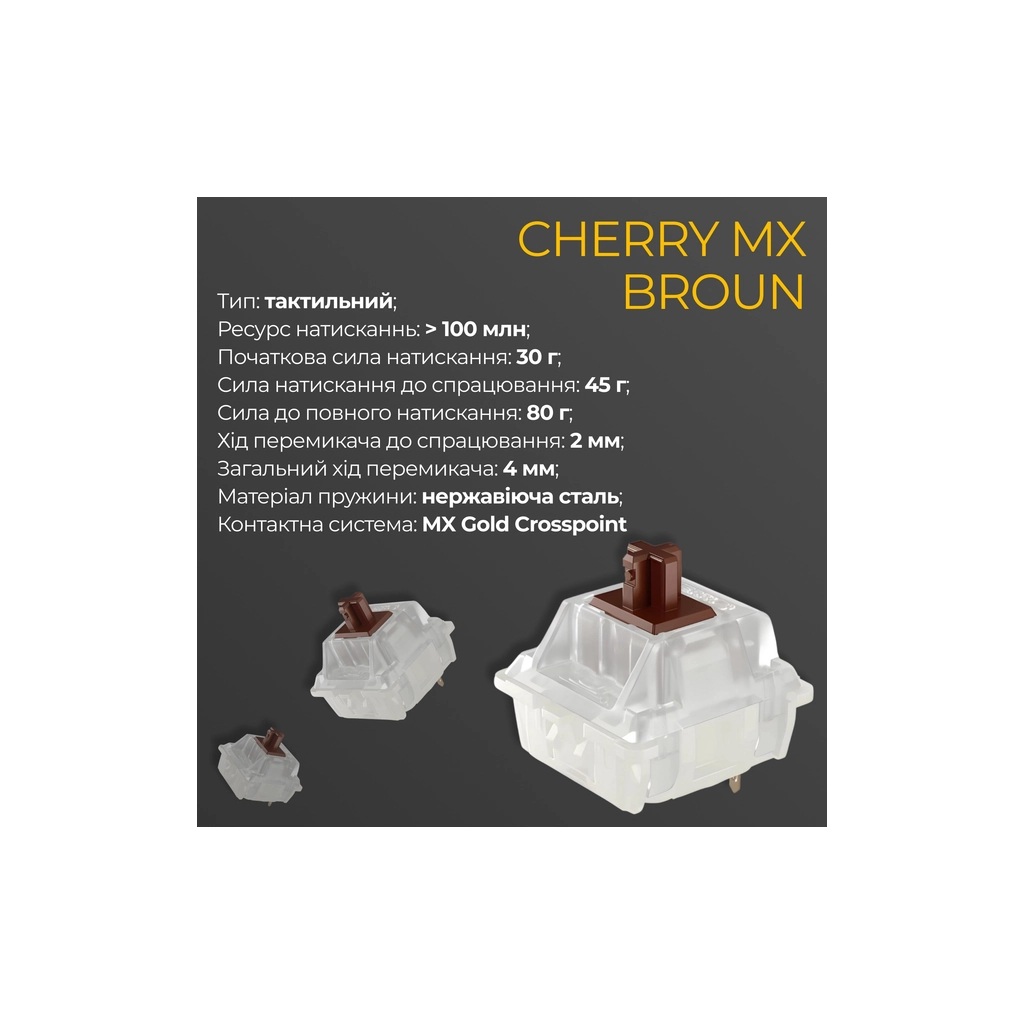 Клавіатура Ducky One 3 SF Cherry MX Brown RGB UA USB Black (DKON2167ST-BUAPXCLAWSC1) - зображення 7