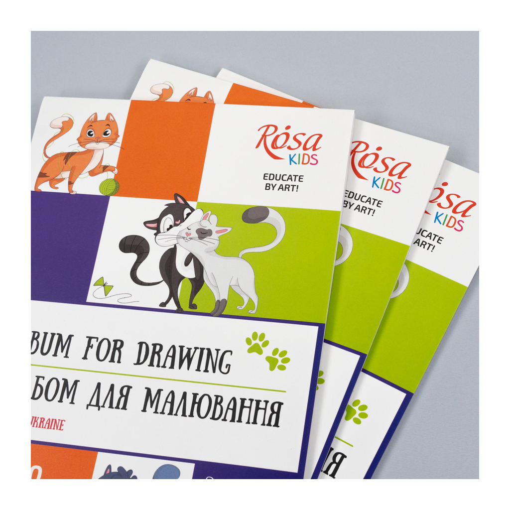 Альбом для малювання Rosa Kids склейка Cats А4 20 аркушів (4823098543046) - изображение 2