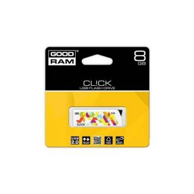 USB флеш накопичувач Goodram 8Gb Click White USB 2.0 (PD8GH2GRCLWR9) - зображення 2