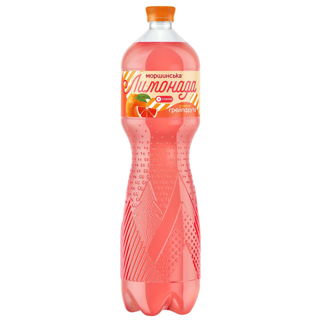Напій Моршинська соковмісний Лимонада зі смаком Грейпфрута 1.5 л (4820017002820) - изображение 1