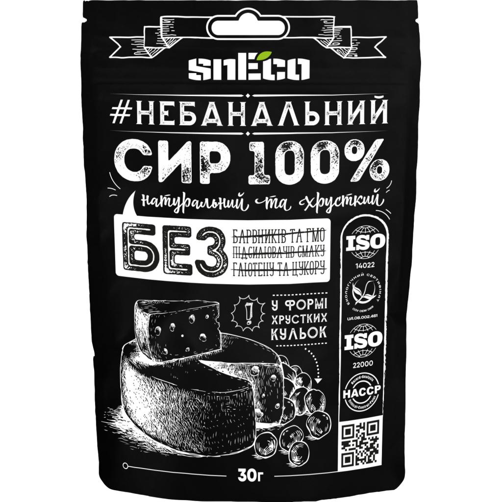 Сир сушений snEco Класичний 30 г (4823095808407) - зображення 1