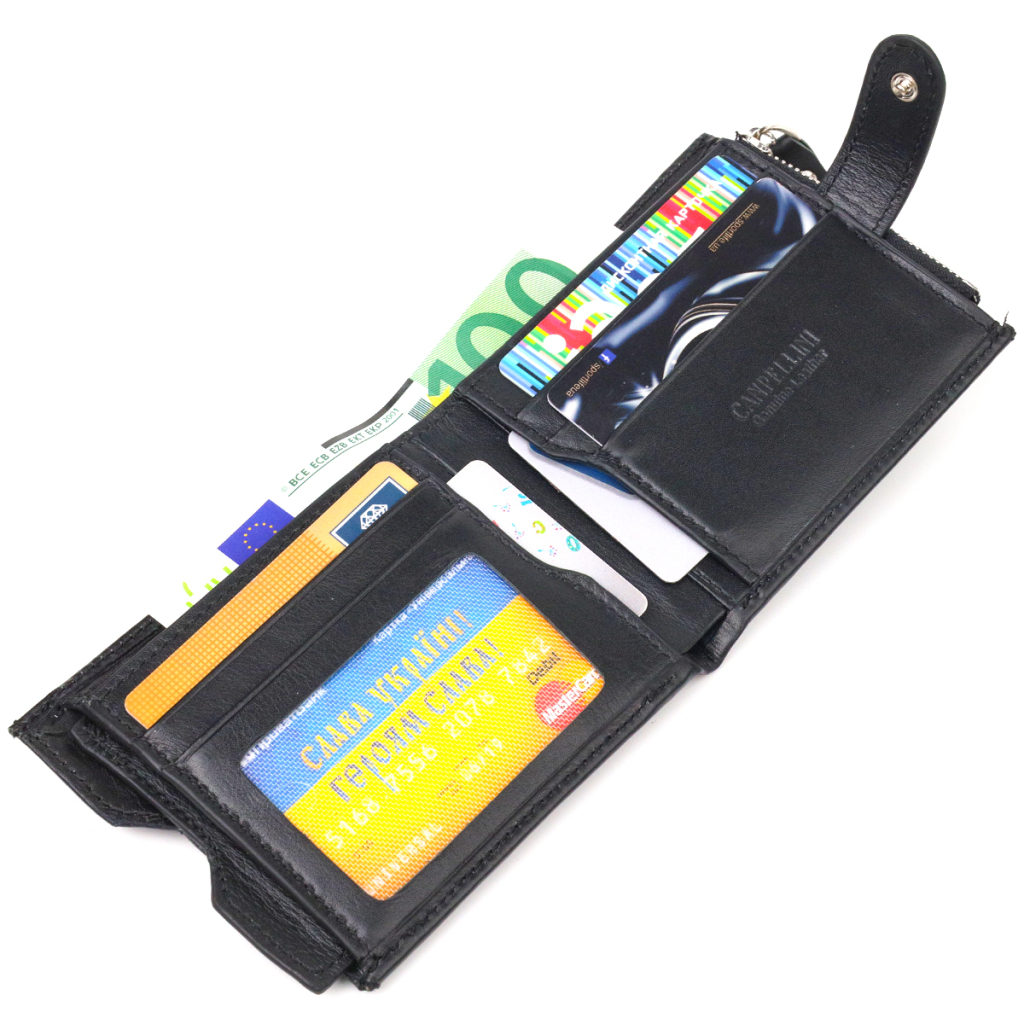 Гаманець Canpellini З натуральної шкіри Чорний (21505) - зображення 5