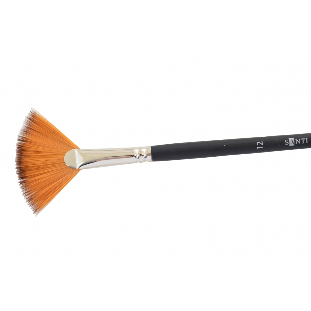 Пензлик для малювання Santi синтетика Highly Pro, довга ручка, віялова, №12 (310649) - зображення 2