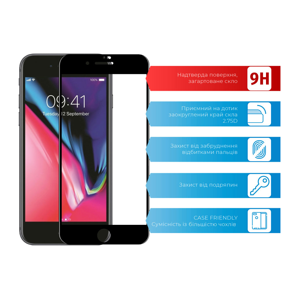 Скло захисне ACCLAB Full Glue Apple iPhone 7/8 Plus (1283126508165) - зображення 2