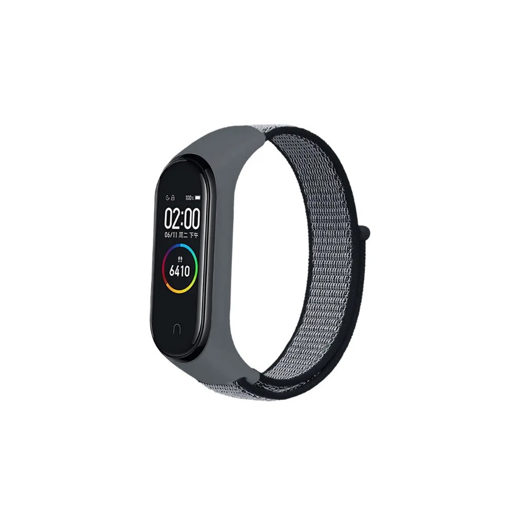 Ремінець до фітнес браслета BeCover Nylon Style для Xiaomi Mi Smart Band 7 Gray (707659) - зображення 1