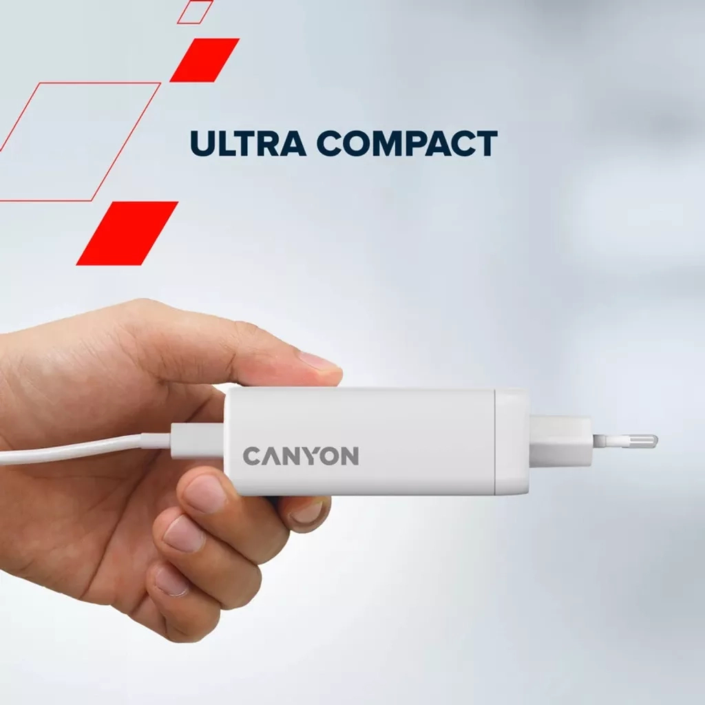 Зарядний пристрій Canyon CU140ACC GaN 150W 3xPD 1xQC EU White (CNS-CUW140ACC) - изображение 9