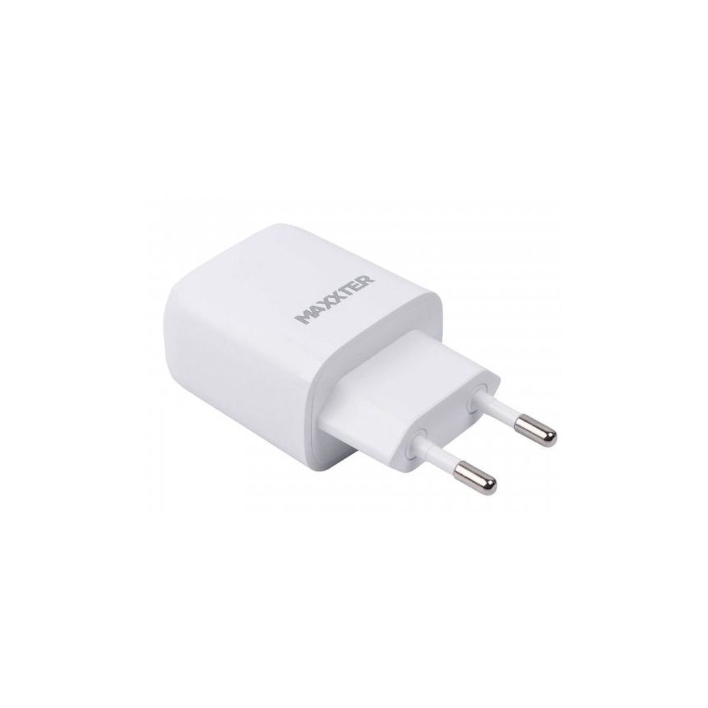 Зарядний пристрій Maxxter USB + cable USB-C to Lighting (PD 20W) (WC-PD-CtL-01) - зображення 2