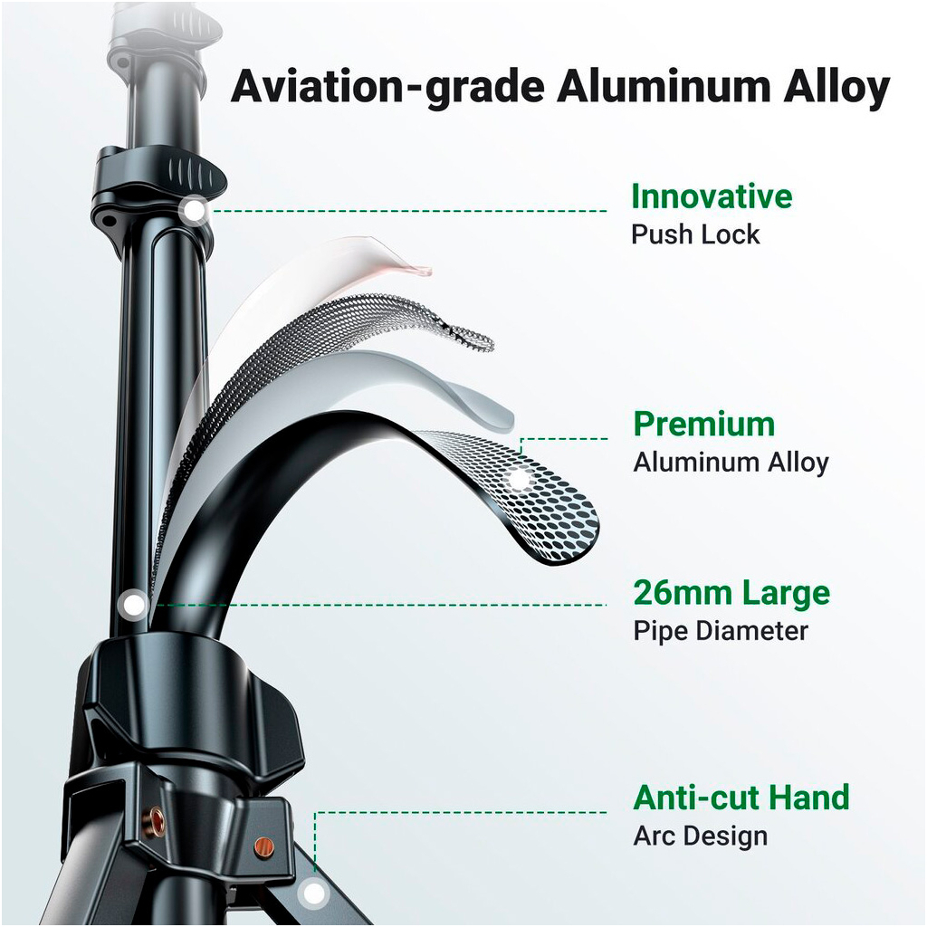 Штатив Ugreen LP680 Selfie Stick Tripod with Bluetooth Remote Black (15609) - зображення 8