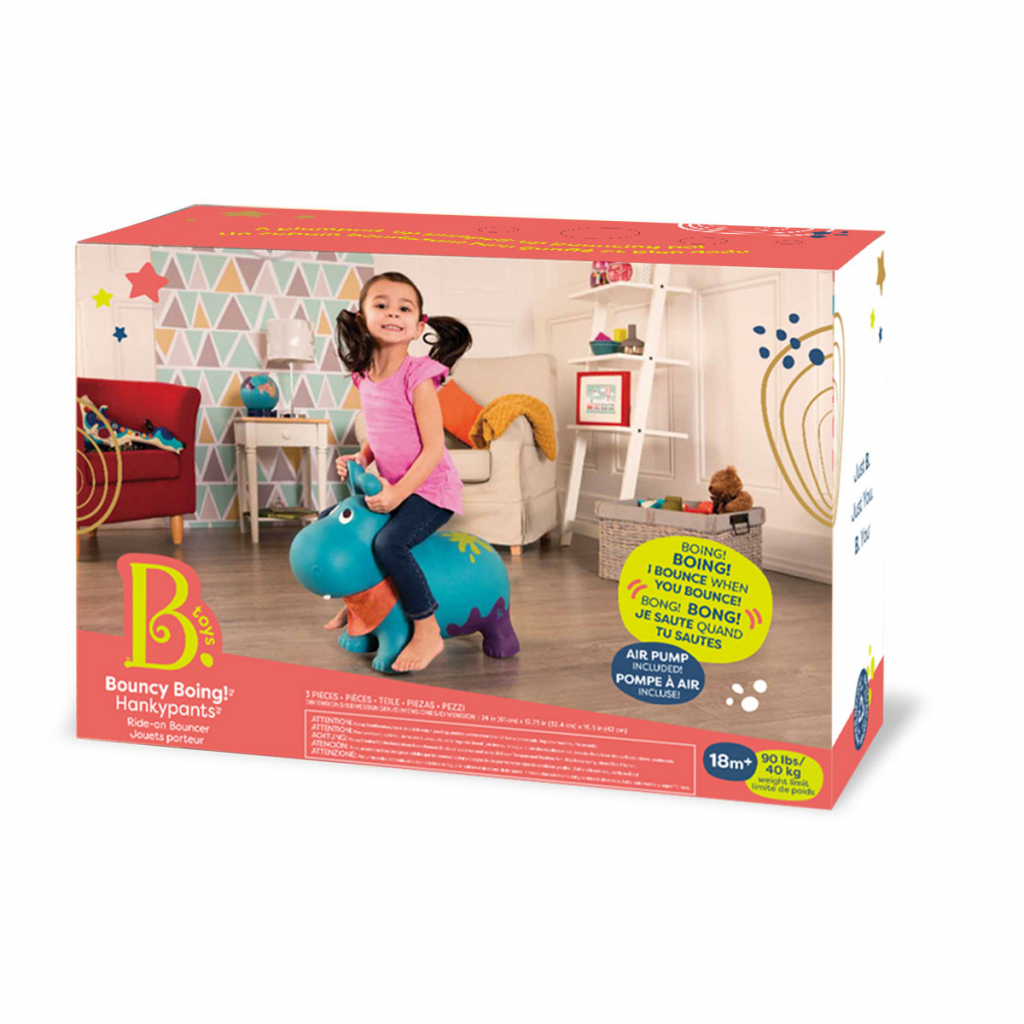 Стрибун Battat Баттатострибун - Гіпопотам-Там-Там, S2 (з насосом) (BX2127Z) - изображение 7