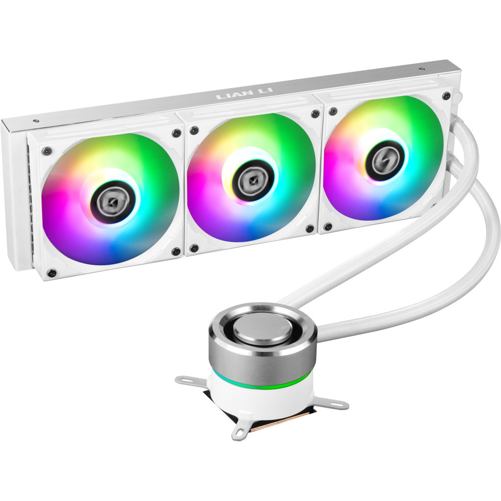Система рідинного охолодження Lian Li Galahad AIO 360 White RGB (G89.GA360A.01) - зображення 1