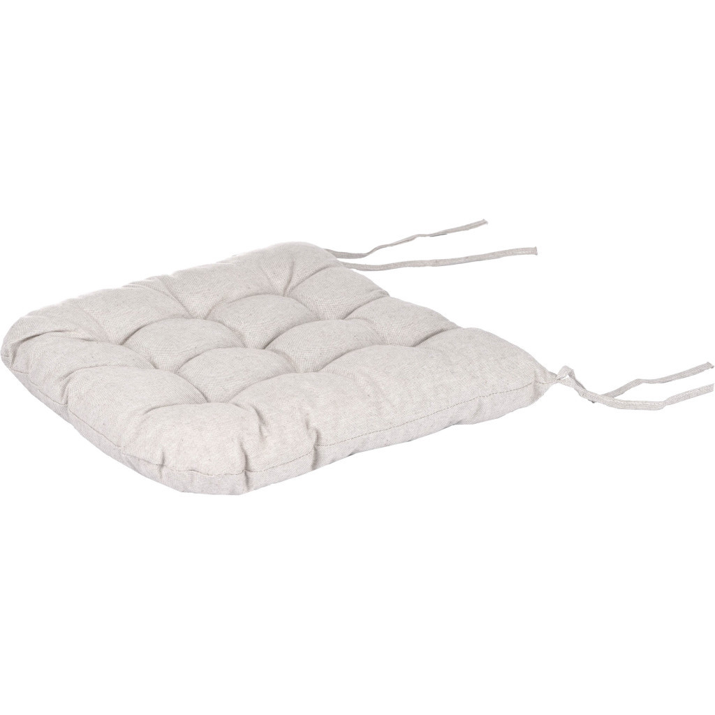Подушка на стілець Ardesto Oliver, 40х40 см, 100% бавовна, нап-ч: 50% холоф, 50% пп, сірий світлий (ART02OL) - зображення 3