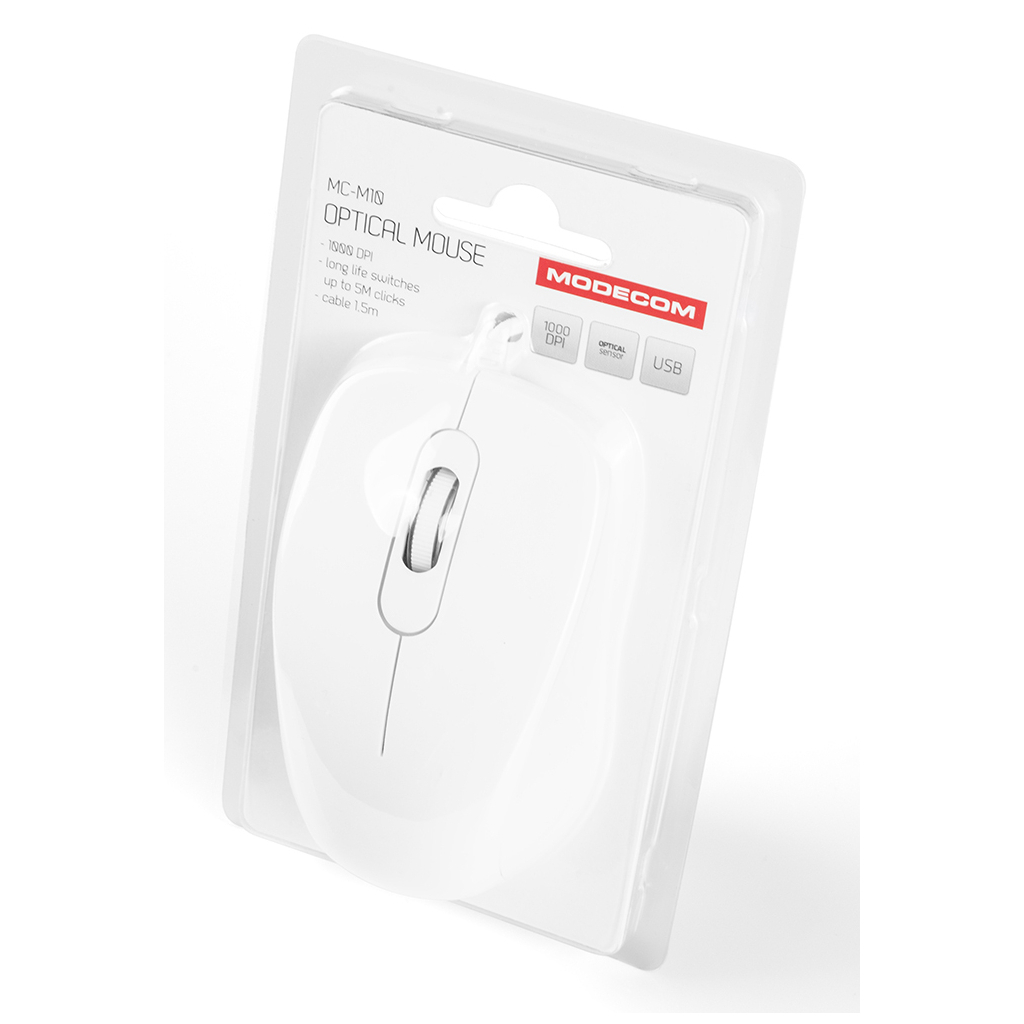 Мишка Modecom MC-M10 USB White (M-MC-0M10-200) - зображення 6