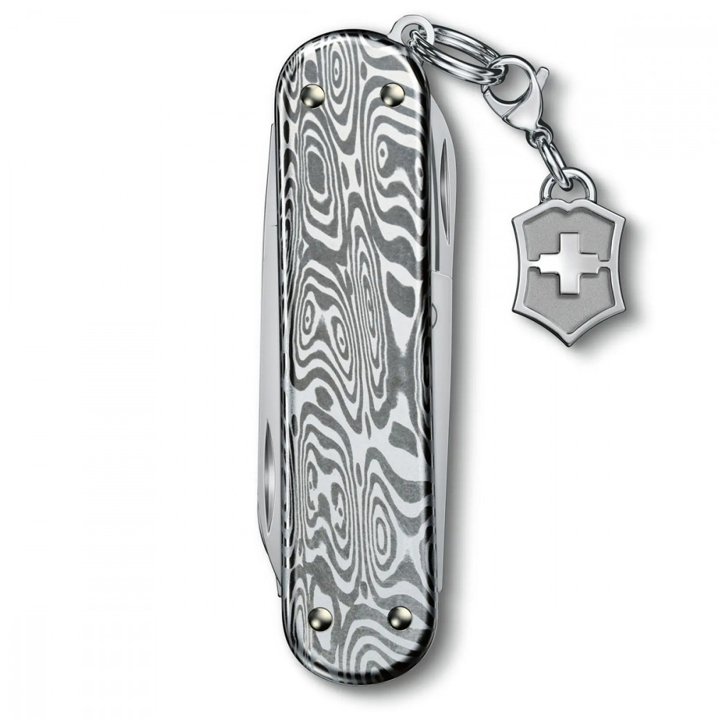 Ніж Victorinox Classic SD Brilliant Damast + брелок-лого (0.6221.34) - зображення 3