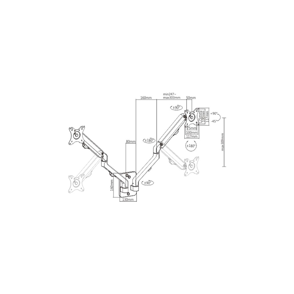 Кронштейн Gembird MA-WA2-01 - зображення 2