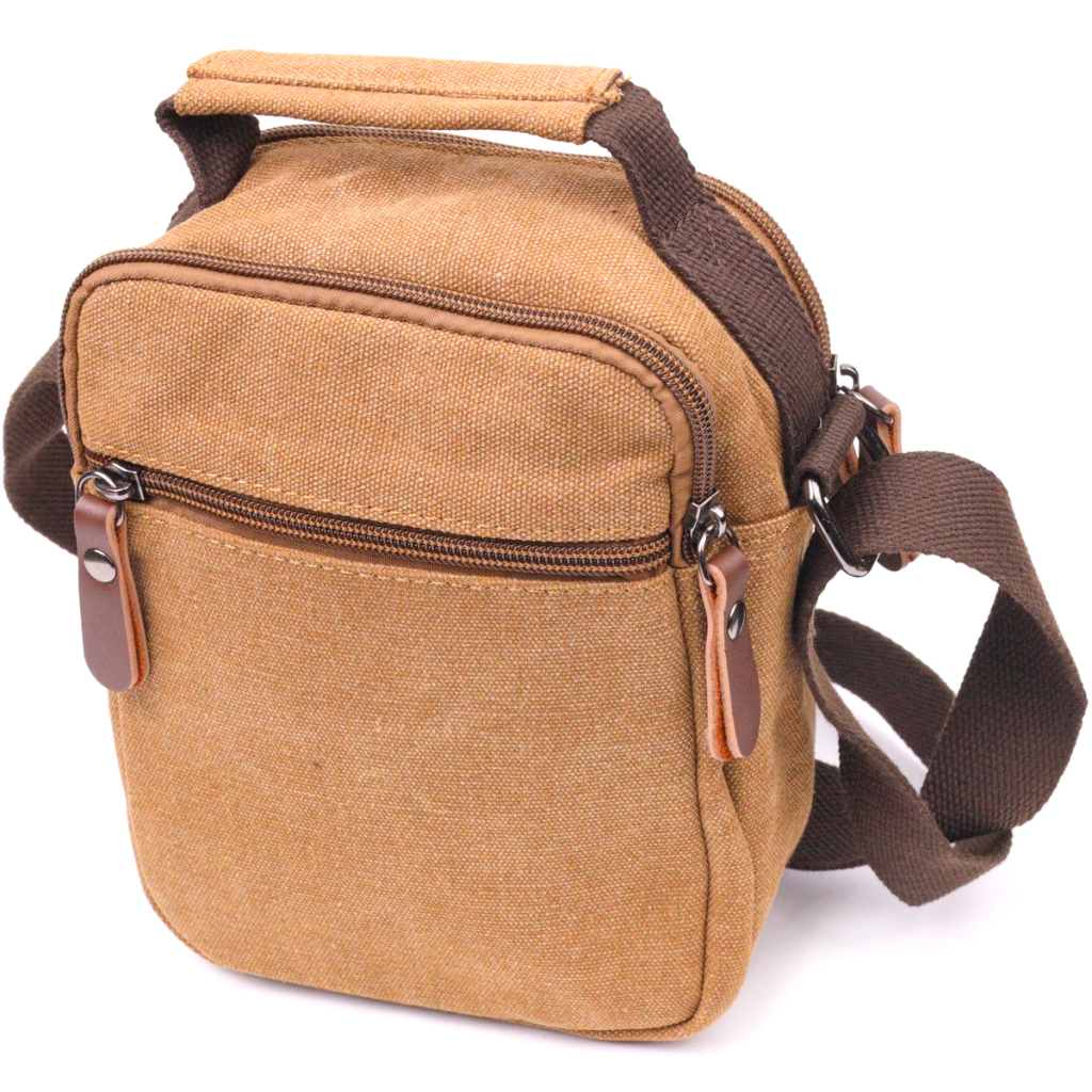 Сумка Vintage Чоловіча з щільного текстилю Коричнева (21245) - зображення 2