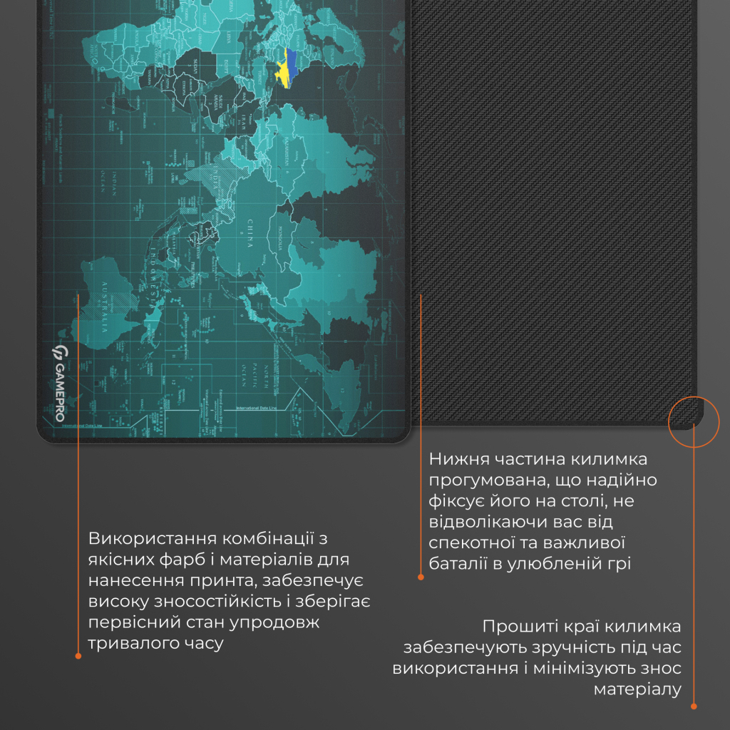 Килимок для мишки GamePro MP275M Black (MP275M) - изображение 8