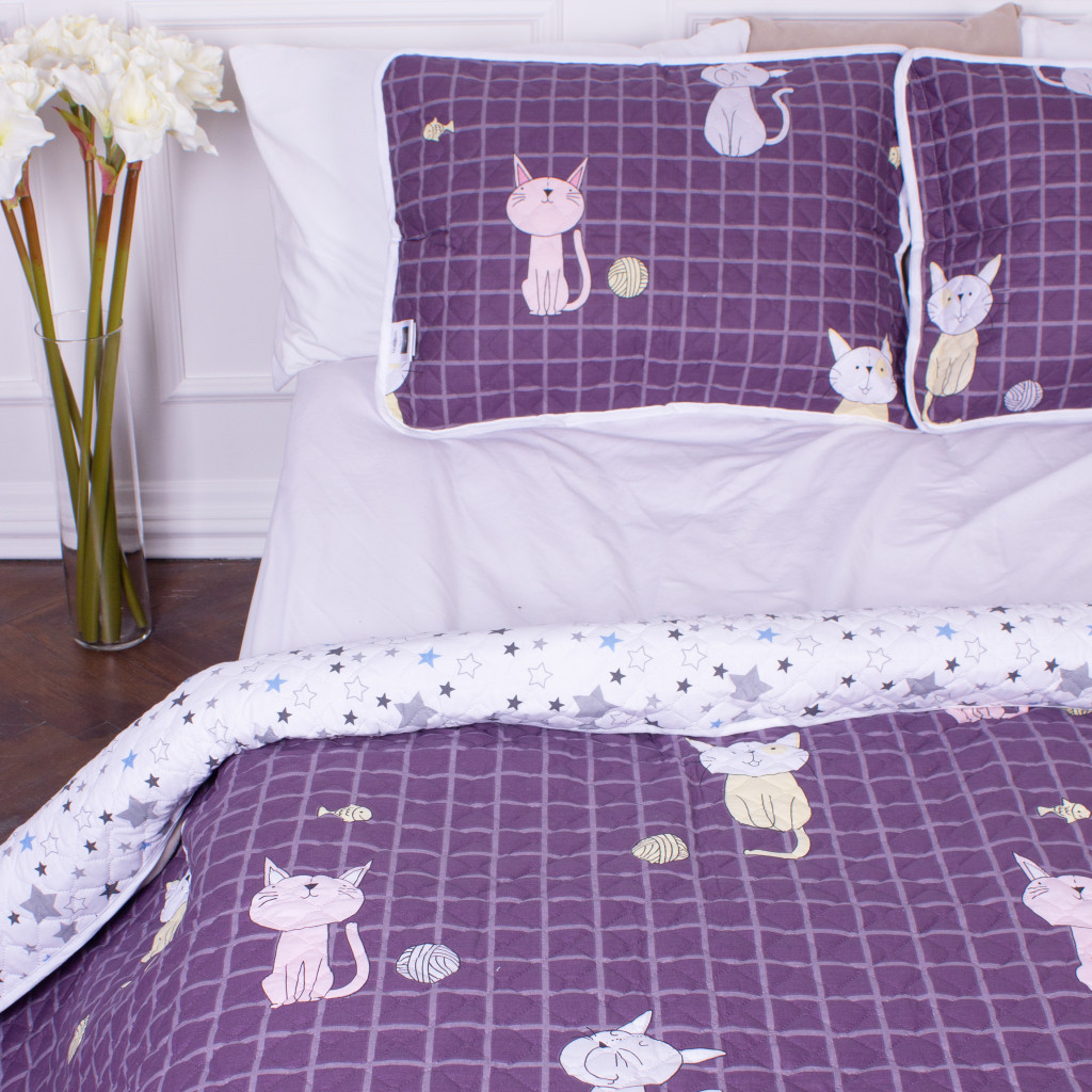 Покривало MirSon набір Color Fun Line №7021 Whales in the sea 220х240 + 2 наволочки 50х70 (2200005375471) - зображення 4