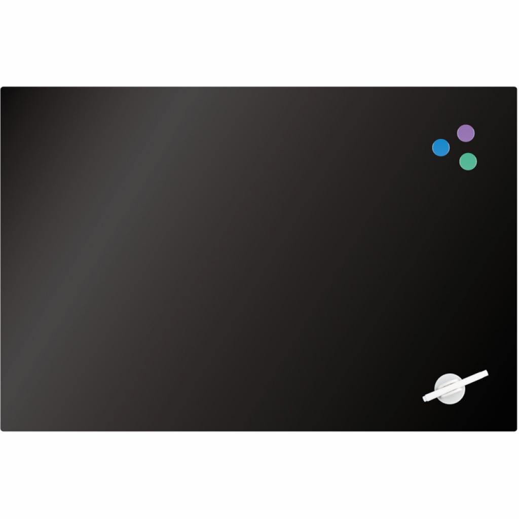 Офісна дошка Axent скляна магнітно-маркерна 60х90 см, чорна (9615-01-А) - зображення 1