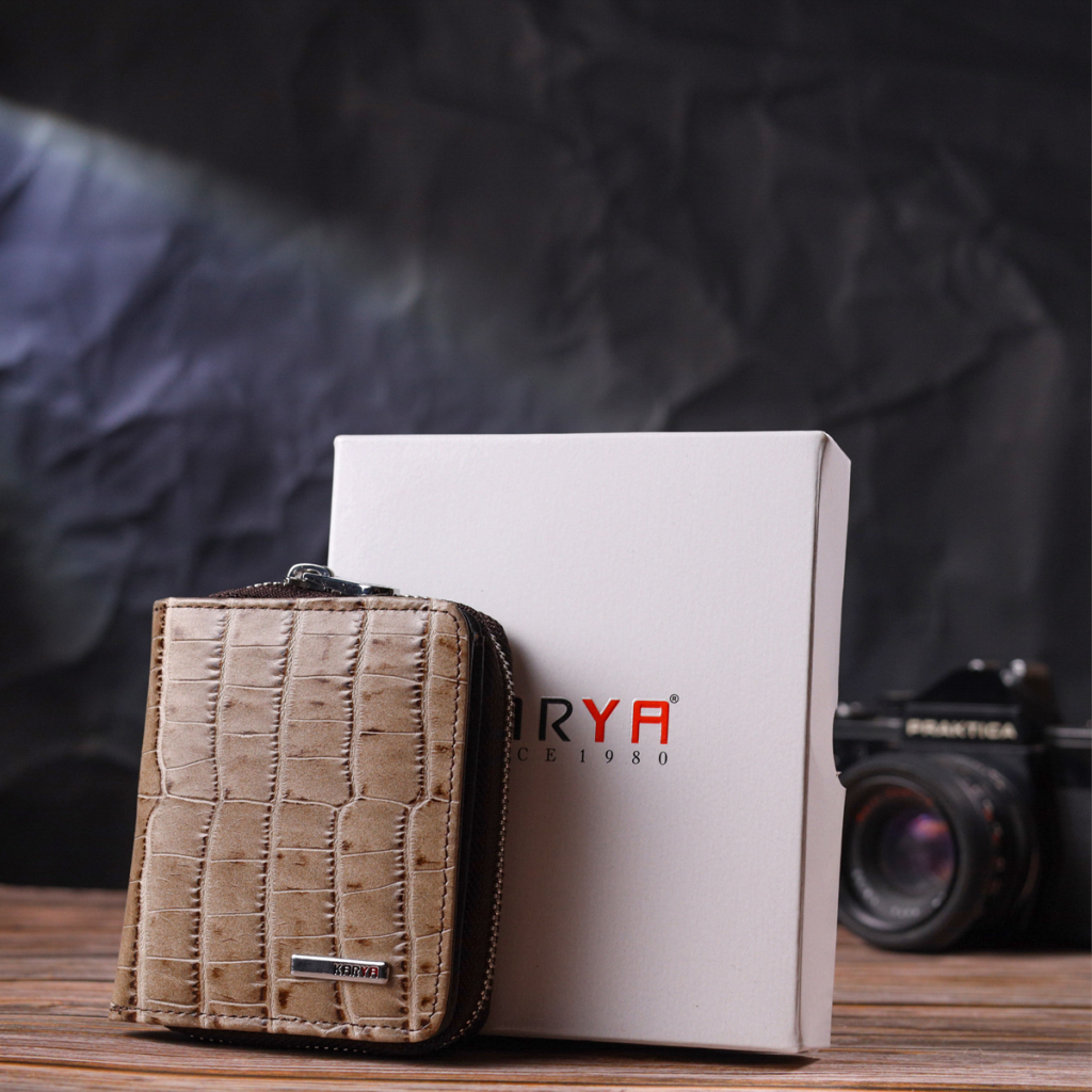 Гаманець Karya З натуральної шкіри Бежевий (21413) - зображення 10