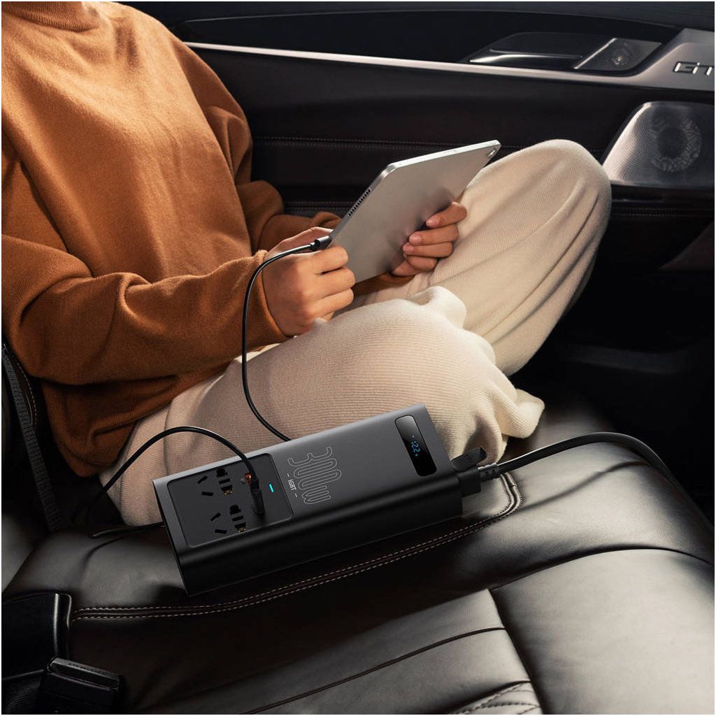 Автомобільний інвертор 12V/220V 300W IGBT Baseus In-car Inverter Baseus (CGNB010101) - зображення 11