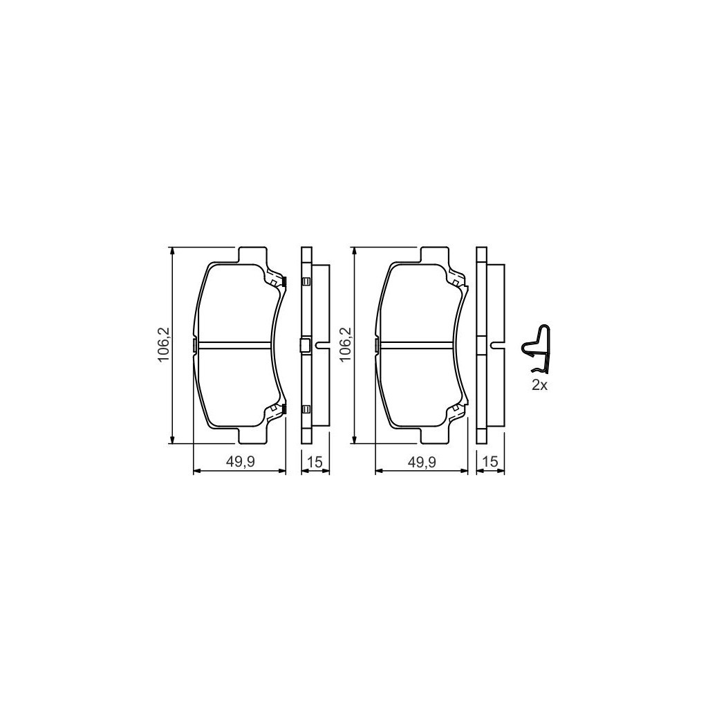 Гальмівні колодки Bosch 0 986 424 626 - зображення 1
