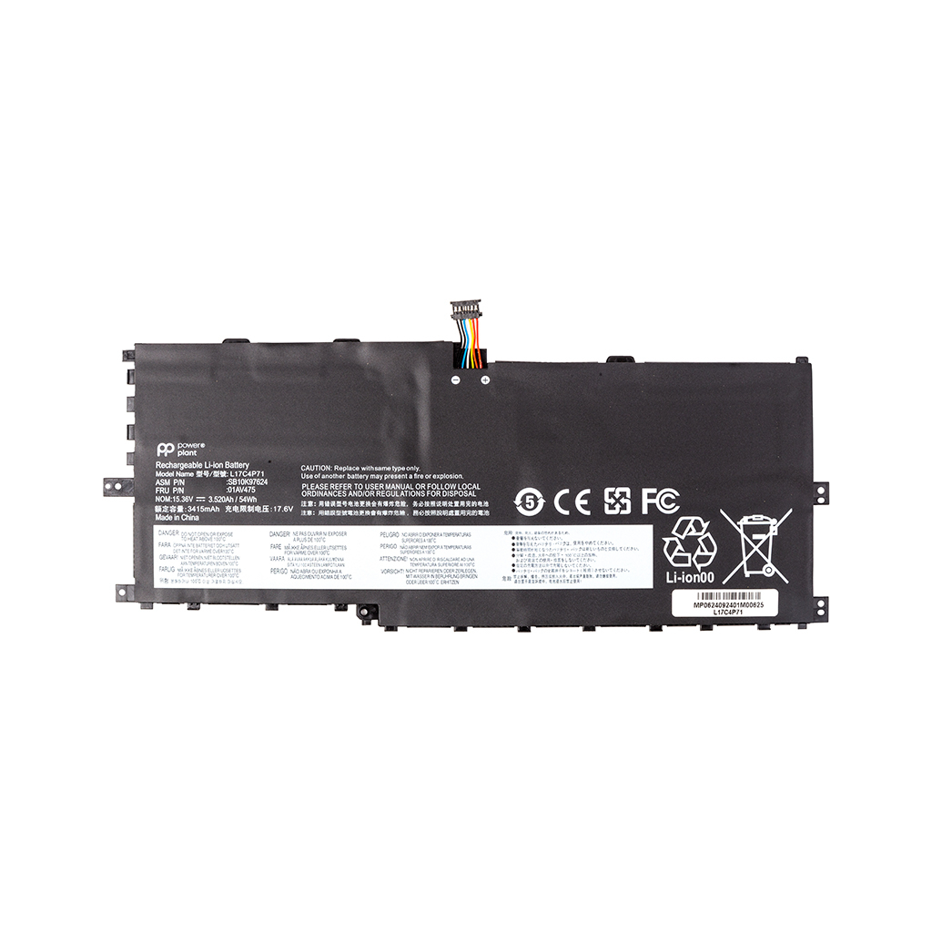 Акумулятор до ноутбука LENOVO ThinkPad X1 Yoga 2018 (L17C4P71) 15.36V 3520mAh PowerPlant (NB482566) - зображення 1