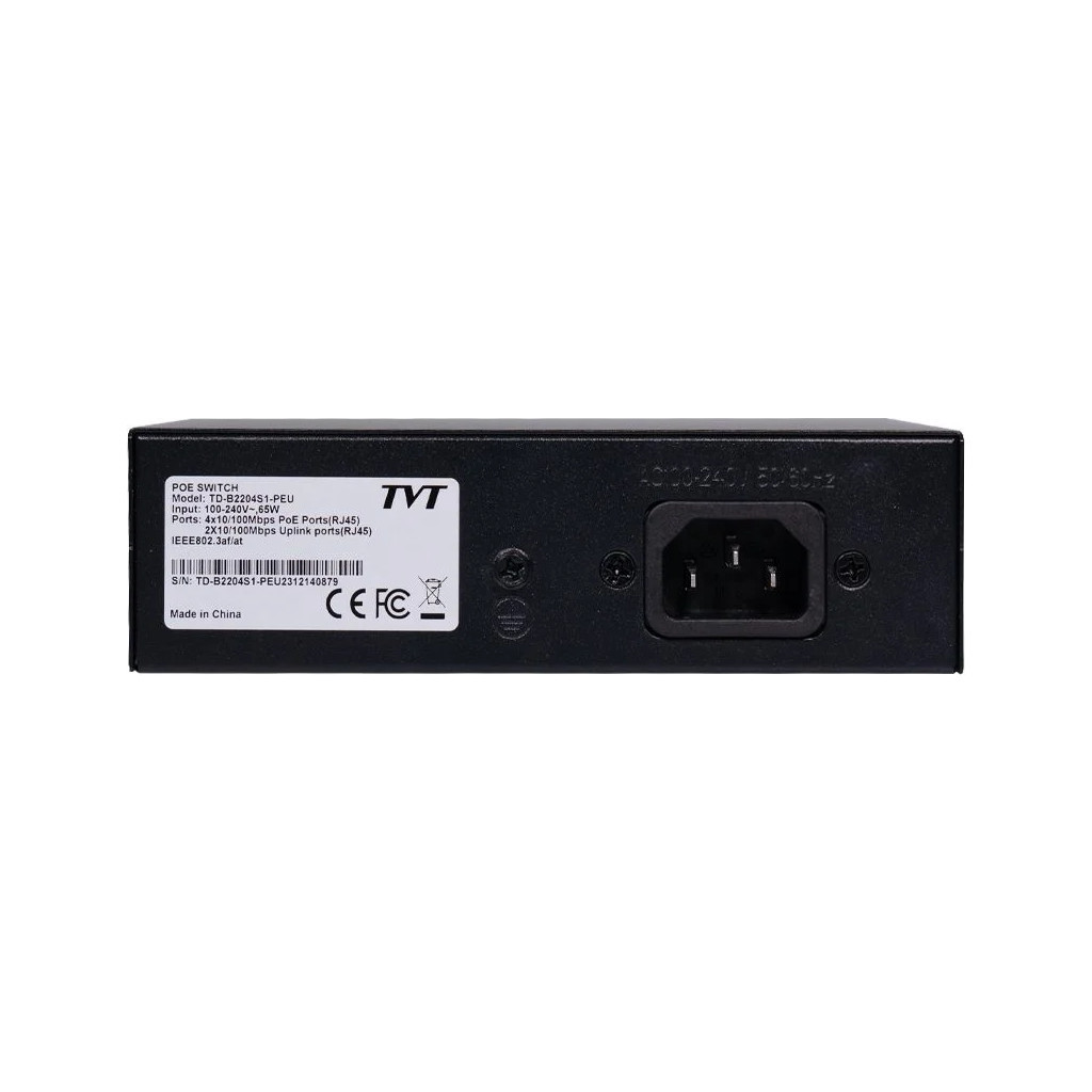 Комутатор мережевий TVT DIGITAL TD-B2204S1-PEU - зображення 4