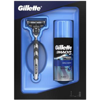 Набір для гоління Gillette станок Mach3 и гель для бритья Extra Comfort 75 мл (7702018438891) - зображення 2
