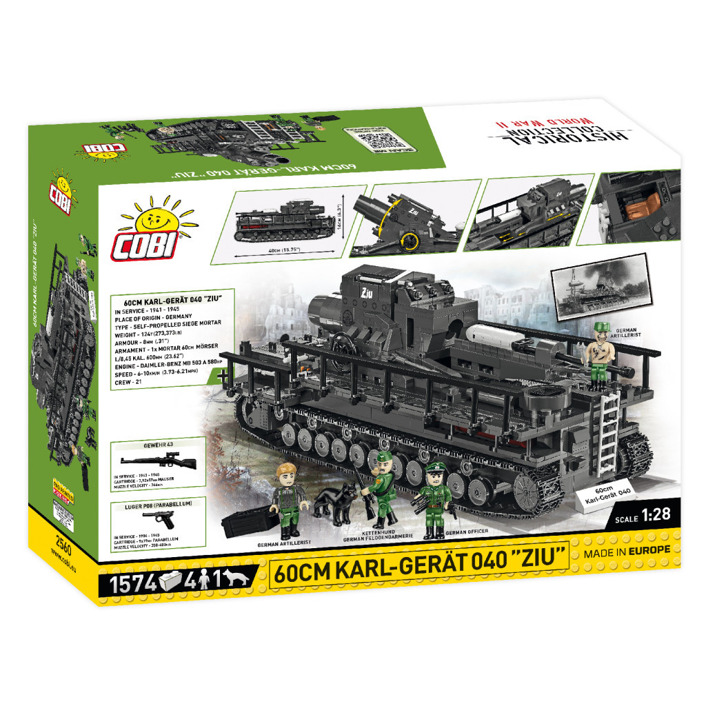 Конструктор Cobi Самохідна мортира Карл 1:28, 1574 деталей (COBI-2560) - зображення 2