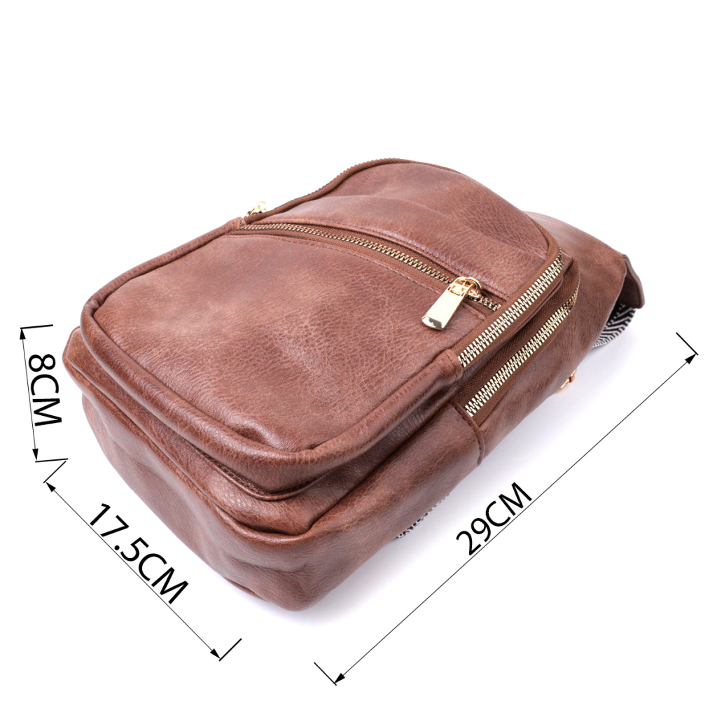 Сумка Vintage З однією лямкою через плече з екошкіри Коричнева (22760) - зображення 3