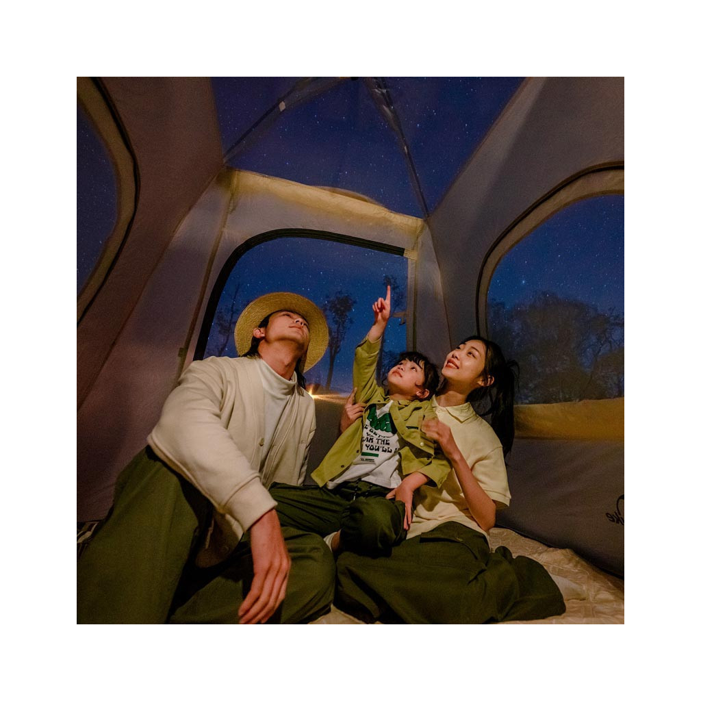 Намет Naturehike тримісний CNK2300ZP014 з навісом бежевий (6976023921117) - зображення 4