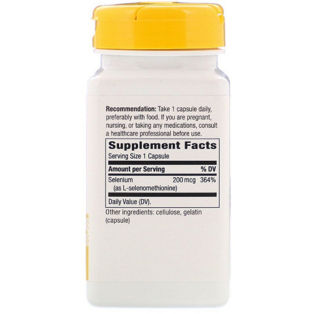 Мінерали Nature's Way Селен, Selenium, 200 мкг, 100 капсул (NWY-41081) - зображення 2