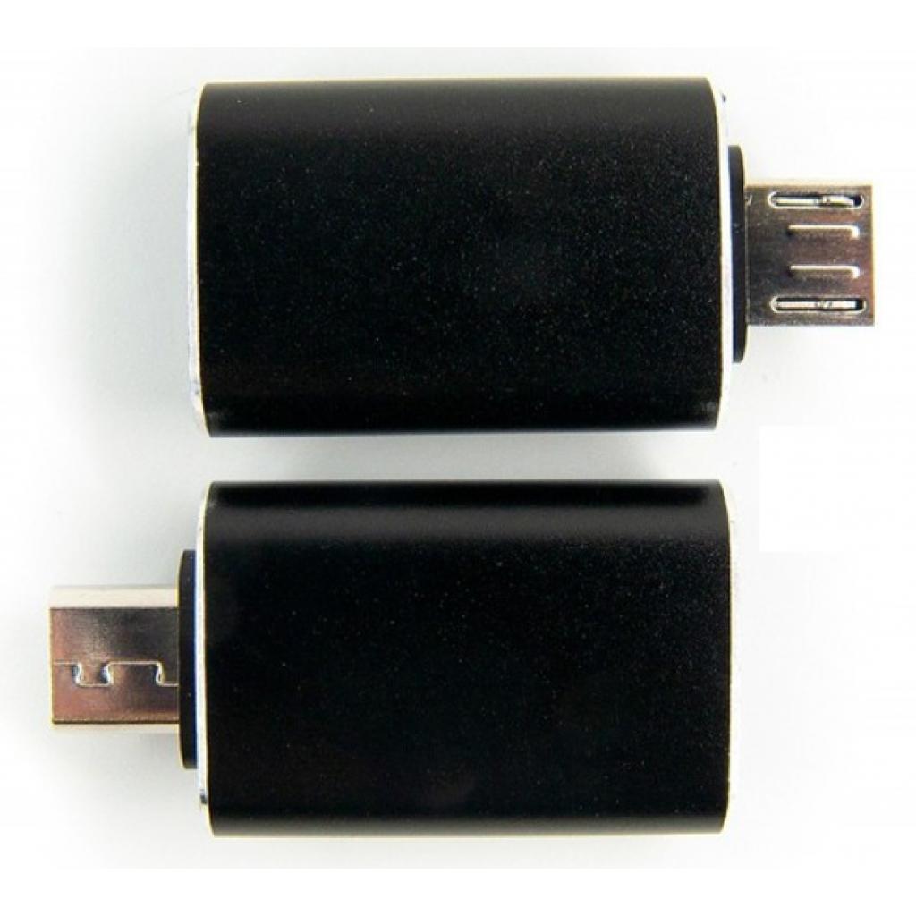 Перехідник OTG USB 2.0 AF to Micro 5P black Dengos (ADP-017) - зображення 3