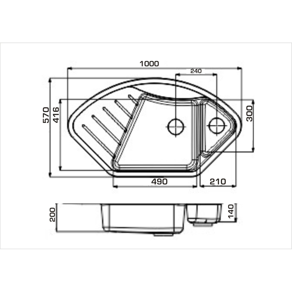 Мийка кухонна GRANADO Barcelona ivory - зображення 7